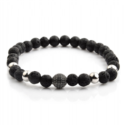HYLIZO X Series 356 - Volcano Beaded bracelet with 316 Stainless Steel Spike ball
